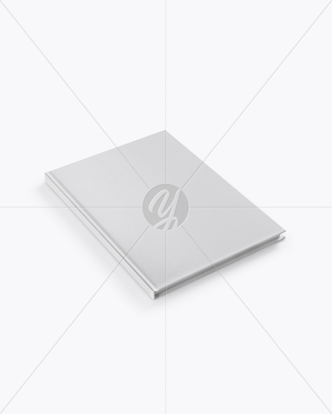 Hardcover Book Mockup - Half Side View