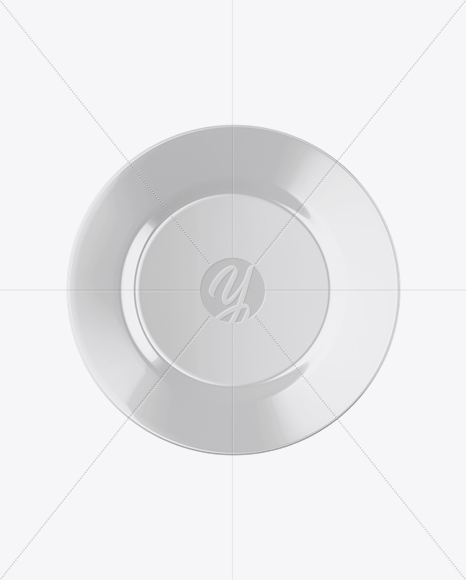 Glossy Plate Mockup - Top View