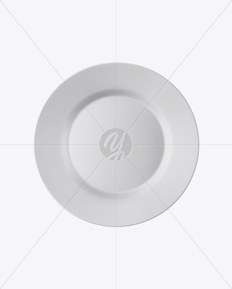 Matte Plate Mockup - Top View