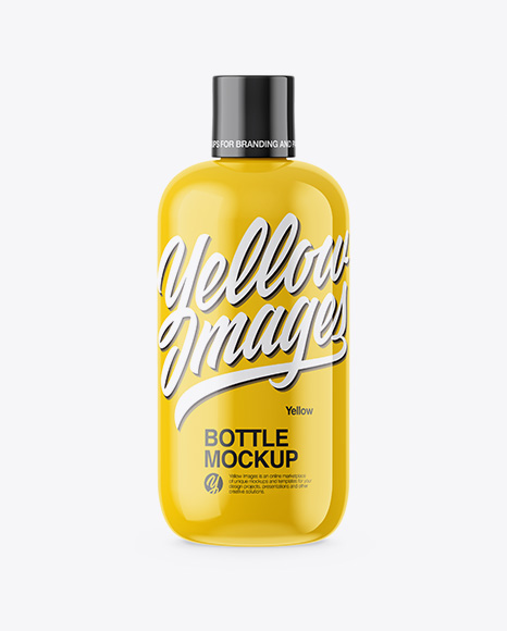 Glossy Plastic Bottle Mockup