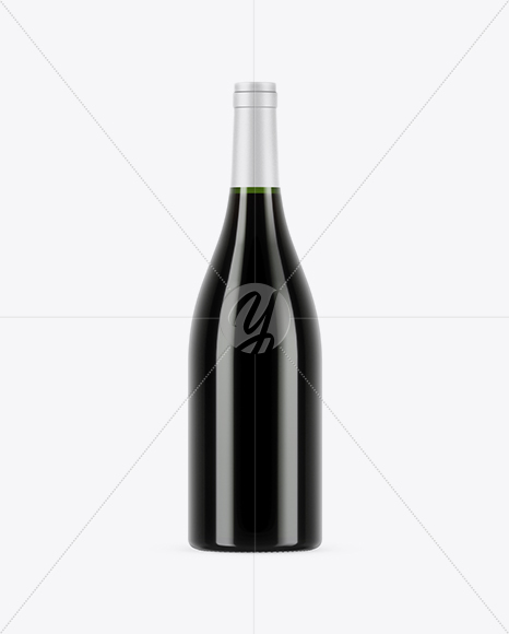 750ml Green Glass Red Wine Bottle Mockup 750ml Green Glass Red Wine Bottle Mockup