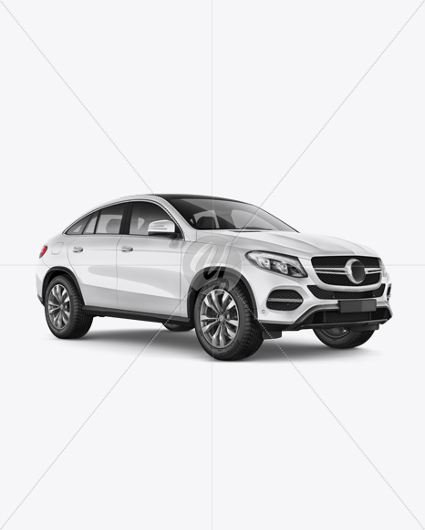 Mercedes-Benz GLE Coupe 2016 Mockup - Half Side view - Free Download