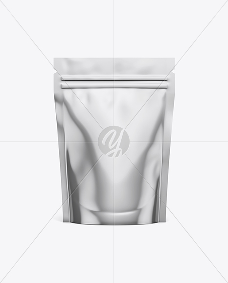 Metallic Stand-Up Pouch Mockup - Front View