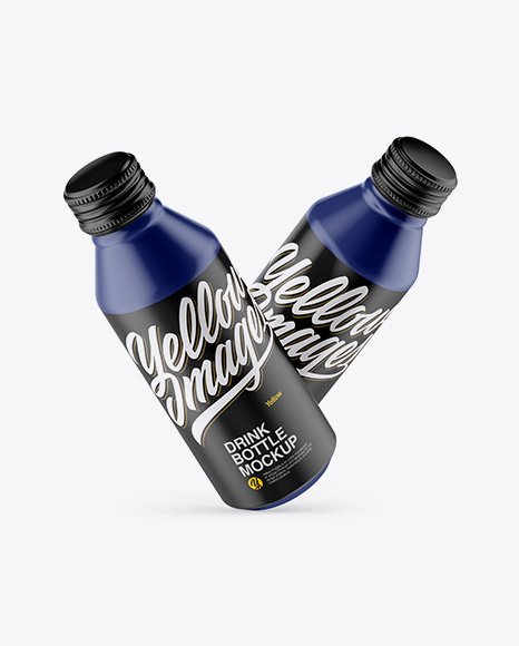 Two Matte Drink Bottles Mockup