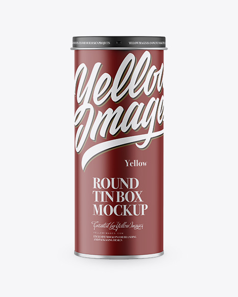 Matte Tin Can Box Mockup