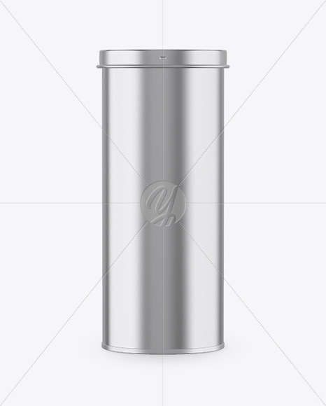 Metallic Tin Can Box Mockup