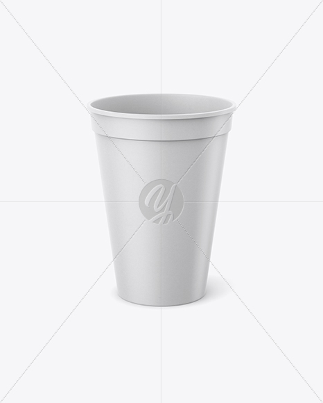 Paper Stadium Cup Mockup - Front View (High Angle Shot)