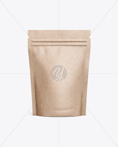 Kraft Stand-Up Pouch Mockup - Front View