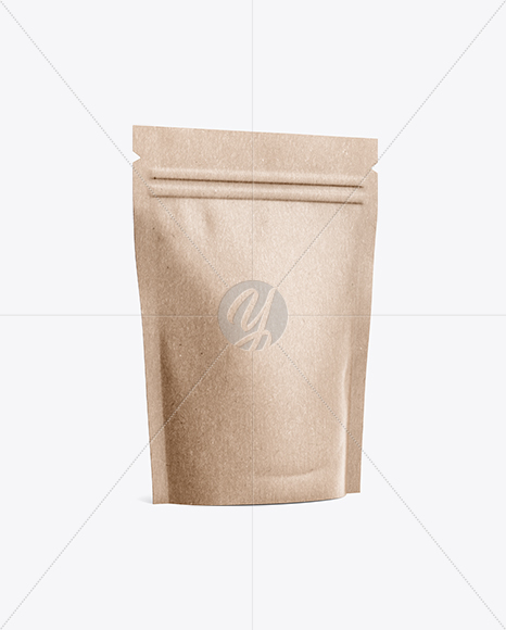 Kraft Stand-Up Pouch Mockup - Half Side View