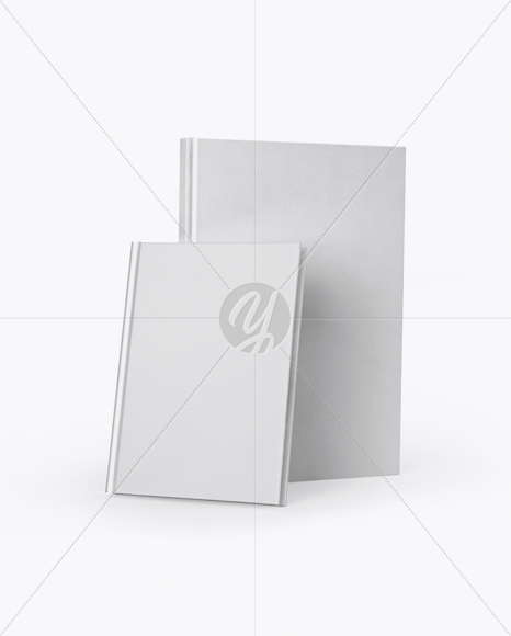 Two Hardcover Books Mockup