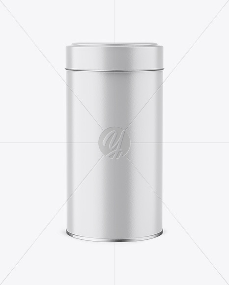 Textured Round Tin Box Mockup - Front View