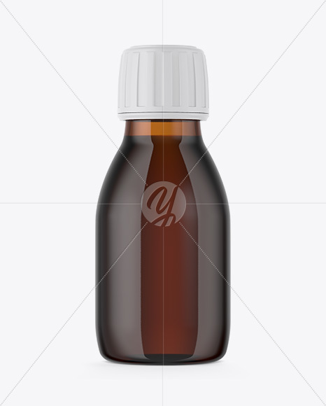 60ml Amber Glass Bottle Mockup