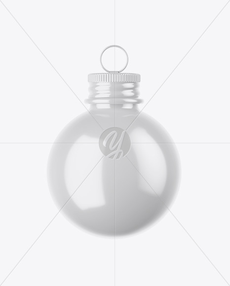 Glossy Christmas Bottle Mockup