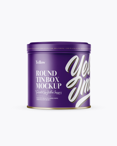 Matte Round Tin Box Mockup