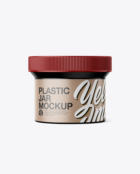 Plastic Jar Mockup - Front View - Plastic jar mockup