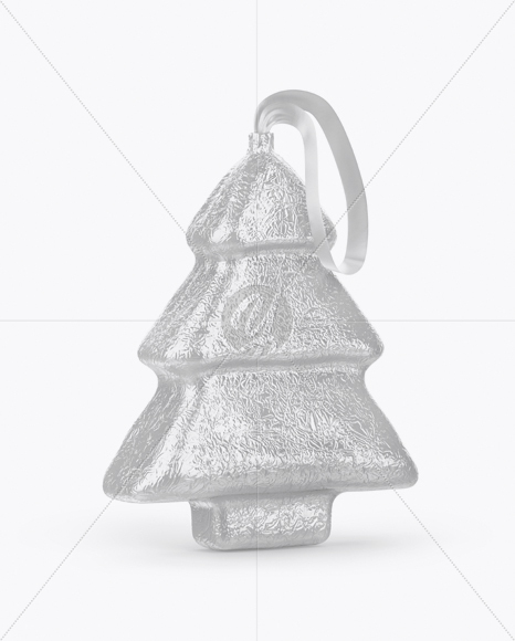 Сhristmas Chocolate Foil-Wrapped Tree Mockup - Half Side View