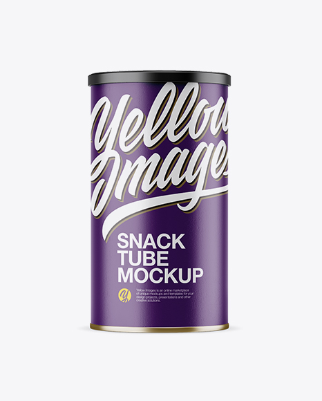 Matte Textured Snack Tube Mockup - Snacks packaging mockup