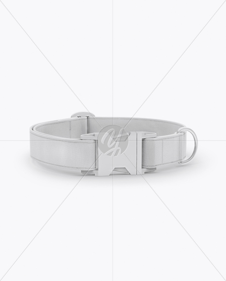 Linen Dog Collar Mockup - Front View (High-Angle Shot)