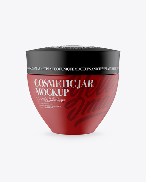 Matte Cosmetic Jar Mockup