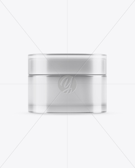 50ml Transparent Cosmetic Jar Mockup 50ml Transparent Cosmetic Jar Mockup