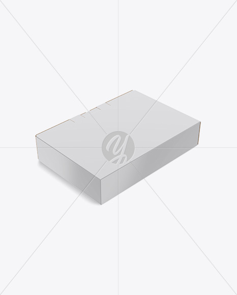 Glossy Carton Box With Handle Mockup - Half Side View (High-Angle Shot)