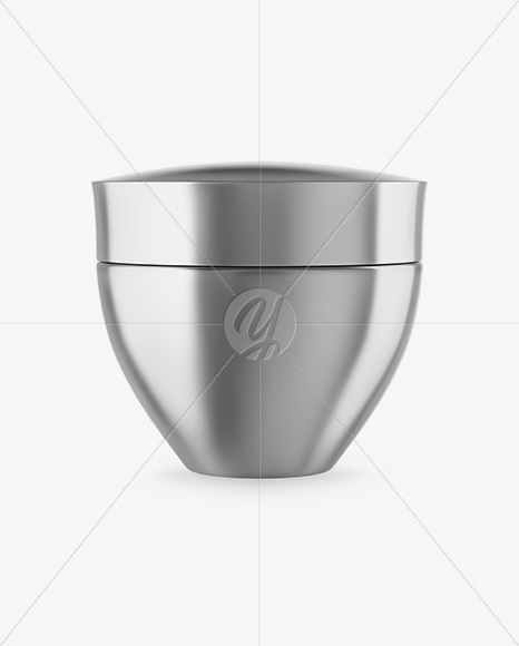 Metallic Cosmetic Jar Mockup