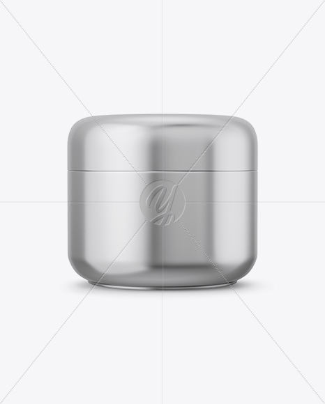 Metallic Cosmetic Jar Mockup