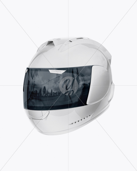 Moto GP Helmet Mockup - Half Side View