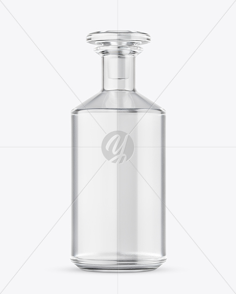 Clear Glass Vodka Bottle Mockup