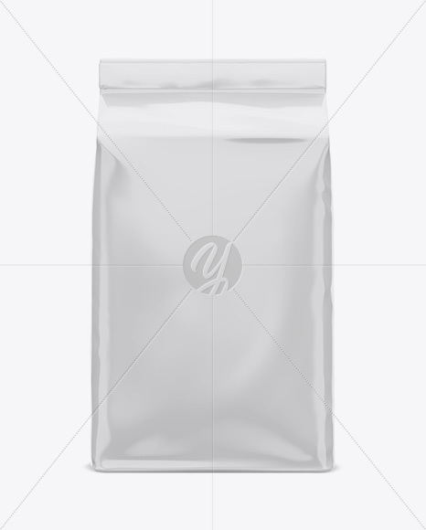 Glossy Paper Flour Bag Mockup - Front View (Eye-Level Shot)