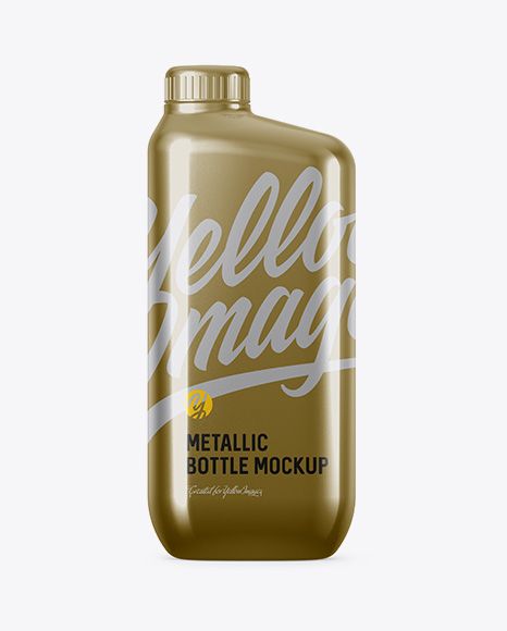 Metallic Plastic Bottle Mockup