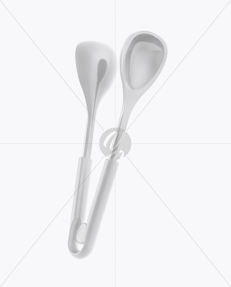 Glossy World Cup Victory Spoons Mockup - Half Side View