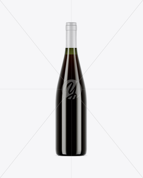 750ml Olive Green Glass Bottle With Red Wine Mockup 750ml Olive Green Glass Bottle With Red Wine Mockup