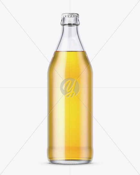 Clear Beer Bottle Mockup