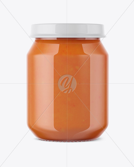 Baby Food Carrot Puree Jar Mockup