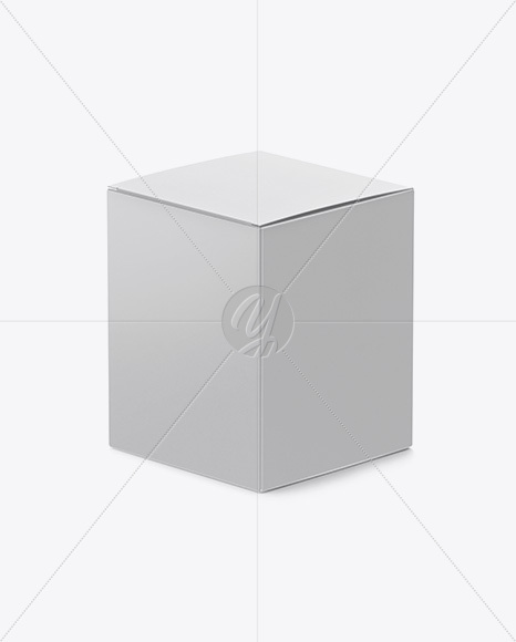 Paper Box Mockup - Halfside View (High-Angle Shot)