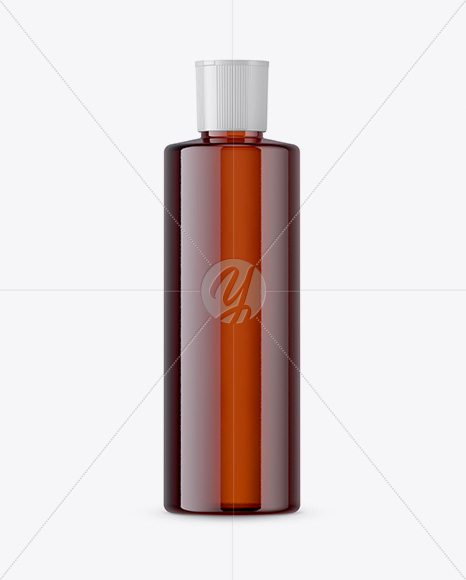 250ml PET Amber Cosmetic Bottle Mockup - Free Download Images High