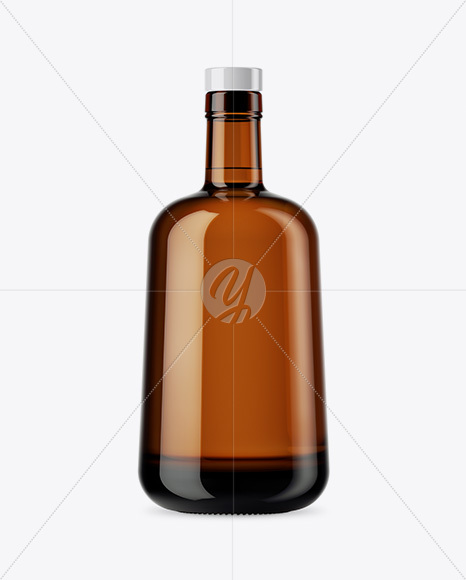 Amber Glass Bottle Mockup Amber Glass Bottle Mockup