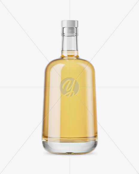 Clear Glass Tequila Bottle Mockup