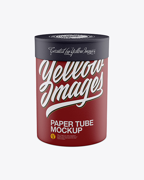 Matte Paper Tube Mockup - High-Angle Shot