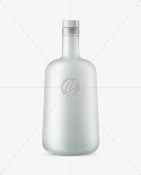 Frosted Glass Vodka Bottle Mockup Frosted Glass Vodka Bottle Mockup