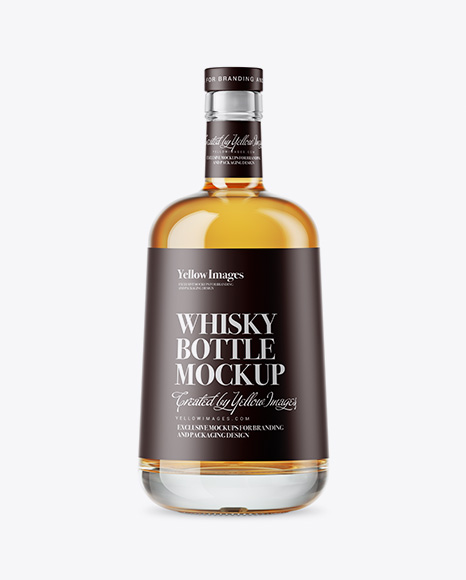 Clear Glass Whisky Bottle Mockup - Free+Whisky+Bottles+Mockup+Mockuptree