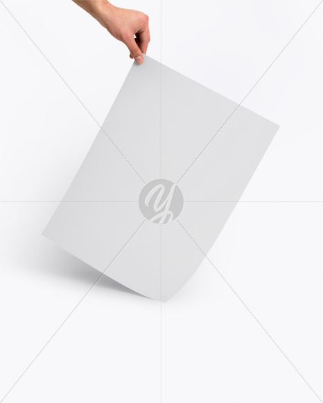 A3 Poster in a Hand Mockup