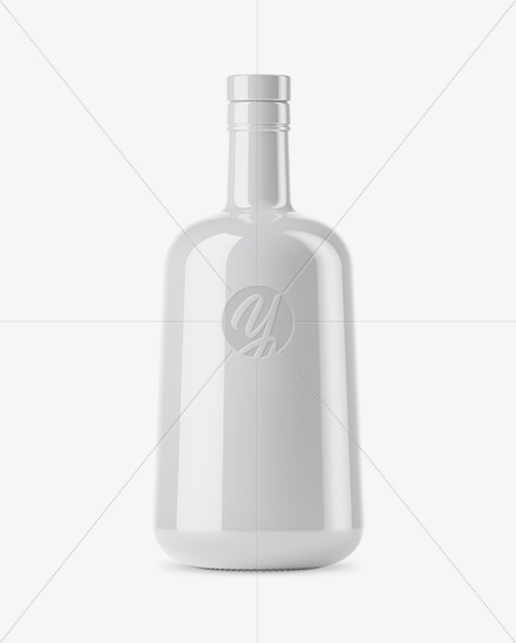 Glossy Ceramic Bottle Mockup