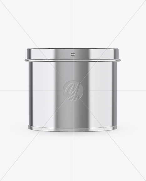 Metallic Tin Can Box Mockup