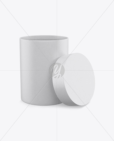 Opened Kraft Paper Tube Mockup - High-Angle Shot