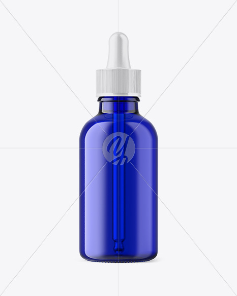 50ml Blue Glass Dropper Bottle