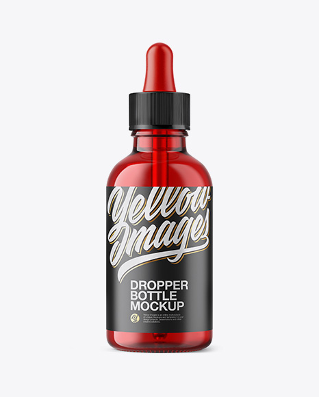 50ml Red Glass Dropper Bottle