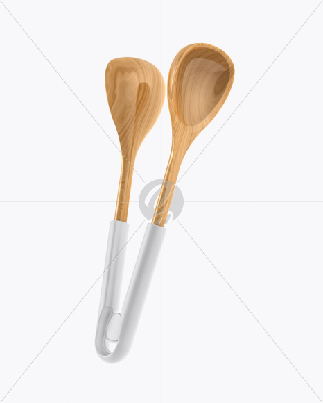 Wooden World Cup Victory Spoons Mockup - Half Side View