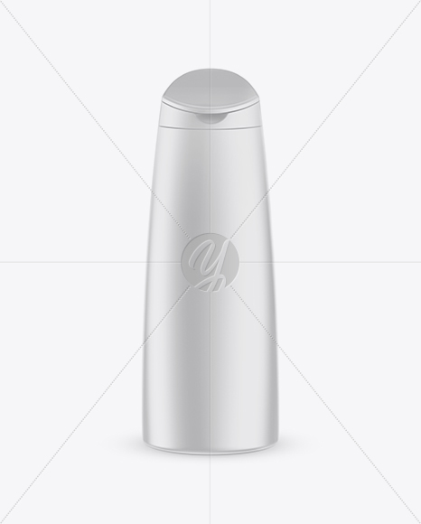 Matte Shampoo Bottle Mockup (High-Angle Shot)